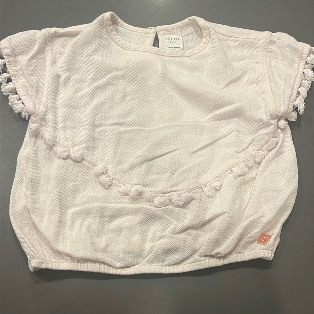 Carrement Beau Short Sleeve Tee with tassels